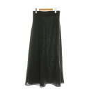 【中古】エストネーション ESTNATION 24SS リネンスリットセミフレアスカート 38 黒 /CX ■OS レディース 【ベクトル 古着】 250909