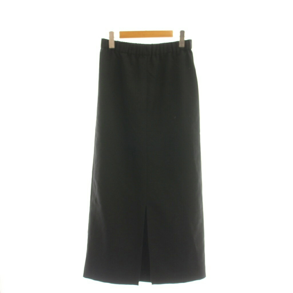 【中古】ディスコート Discoat 24AW ウールライクナロースカート タイト マキシ ロング L 黒 ブラック /AT ■OS レディース 【ベクトル 古...