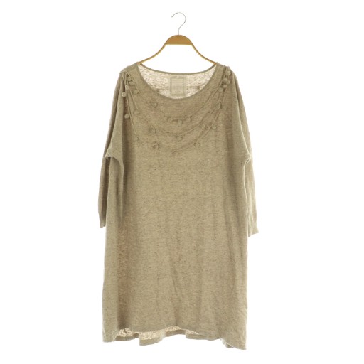 【中古】ビアズリー BEARDSLEY ガリャルダガランテ ポンポンネックレスチュニック ニット ワンピース ..