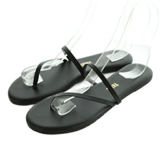 【中古】ティキーズ Tkees サリットサンダル トングサンダル フラットサンダル US8 25.0cm 黒 ブラック..