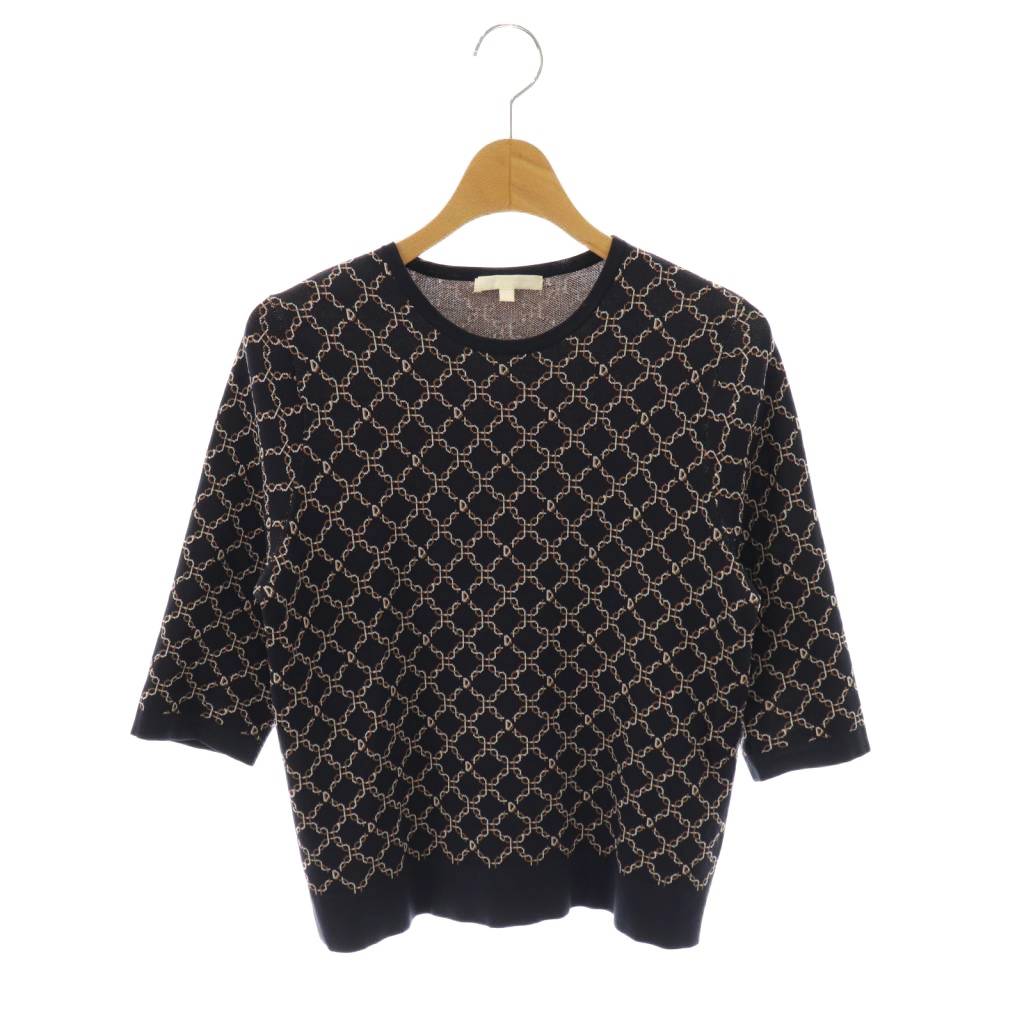 【中古】ドローイングナンバーズ Drawing Numbers チェーンJQハーフスリーブKN ニット セーター 七分袖..