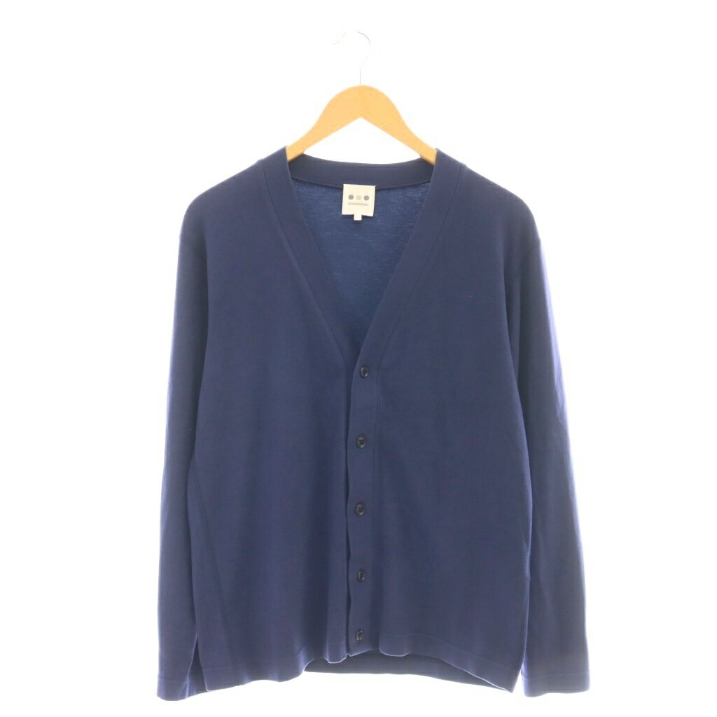 【中古】スリードッツ three dots Vネックカーディガン S ネイビー /CX ■OS メンズ 【ベクトル 古着】 251010