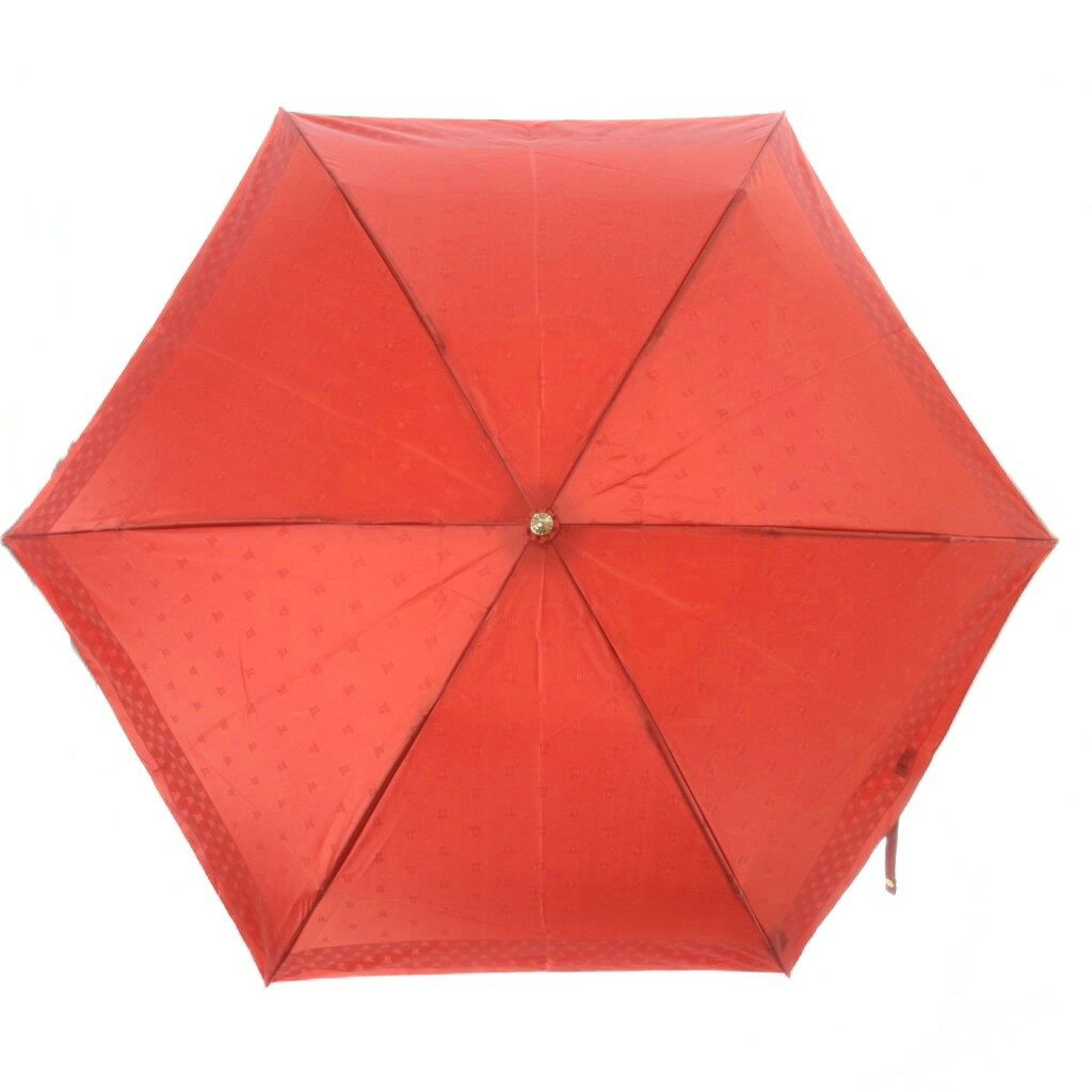 【中古】ランバン LANVIN コレクション 折りたたみ傘 総柄 赤 レッド /SR レディース 【ベクトル 古着】 251022