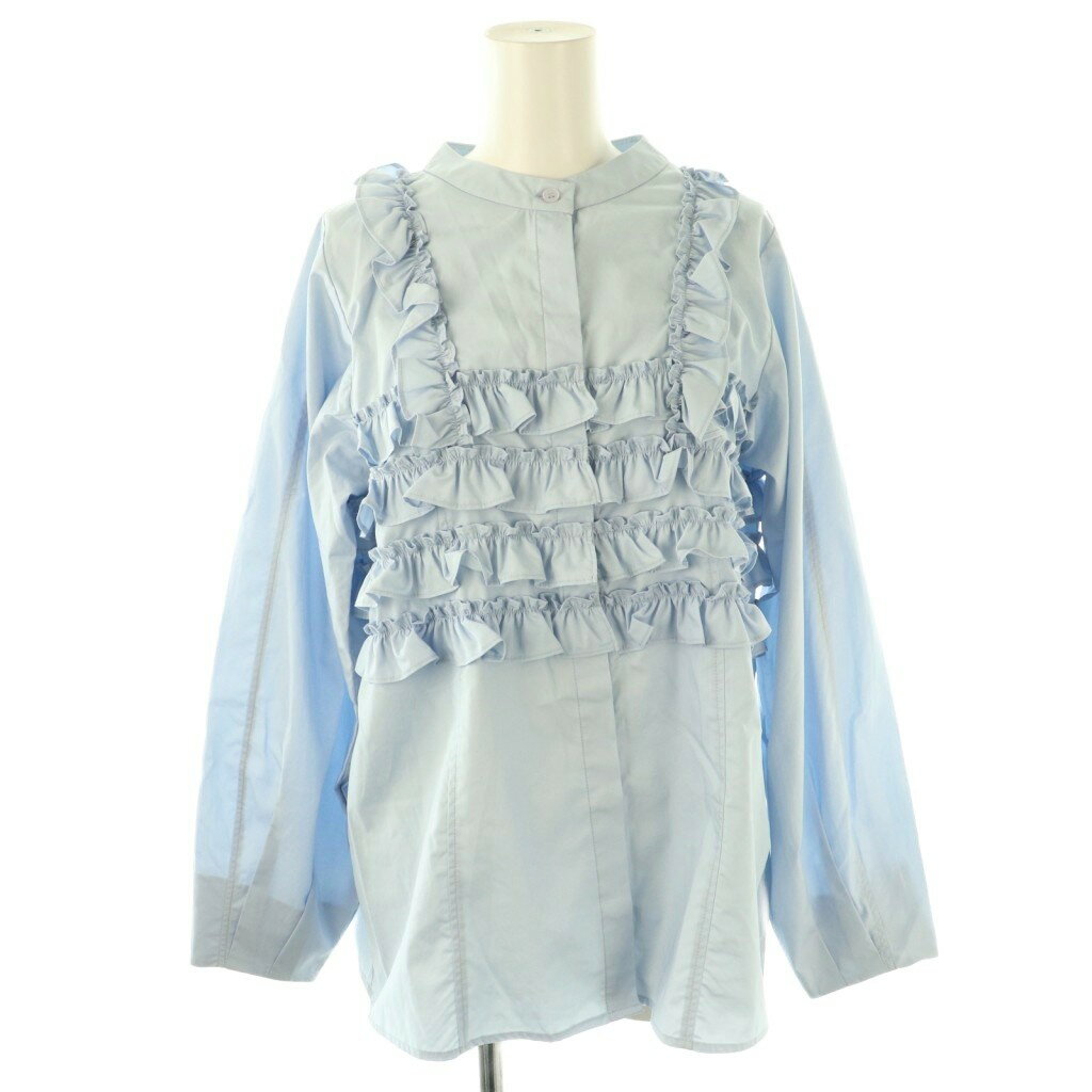【中古】ウィルフリー willfully 24SS frill bustier layered like SH ブラウス フリル F ライトブルー /DF ■OS レディース 【ベクトル 古着】 251008