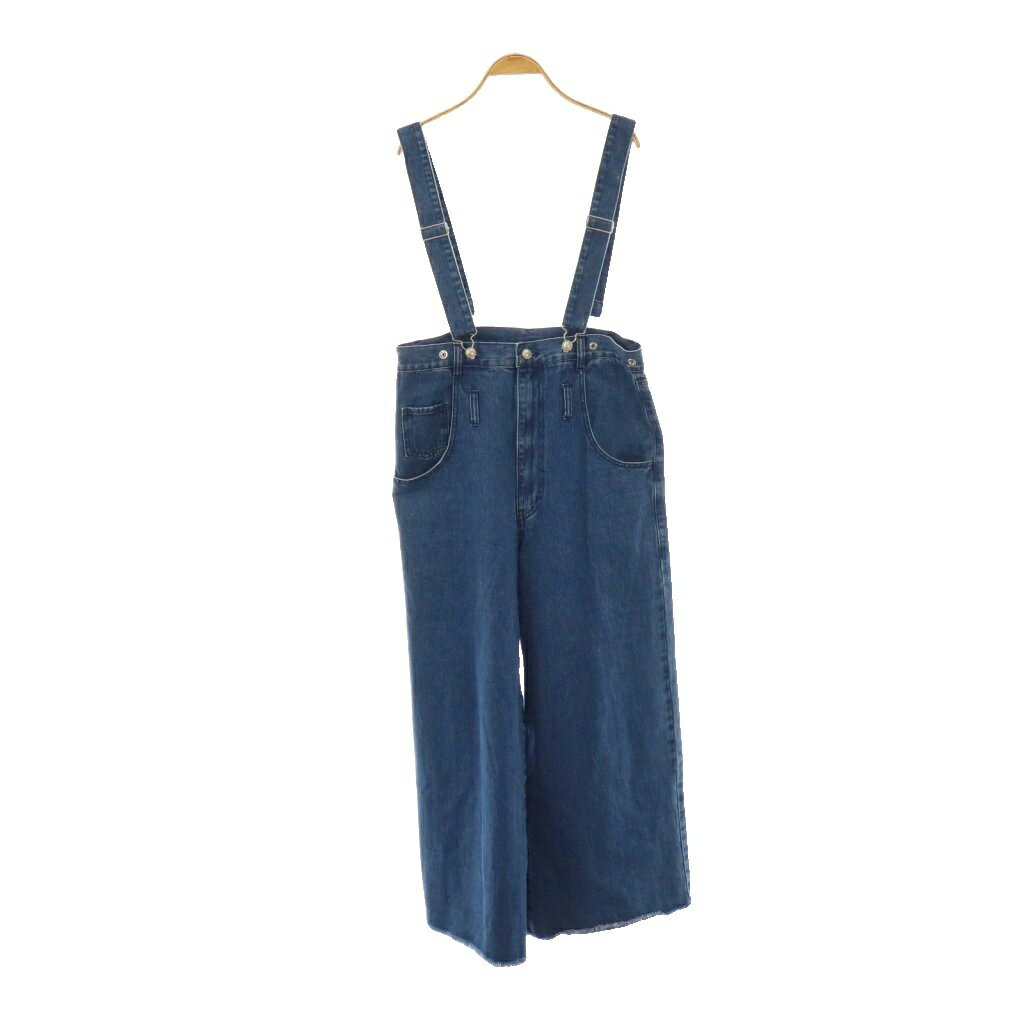 【中古】ウィルフリー willfully 25SS suspenders wide silhouette denim PT デニムパンツ ワイド サスペンダー付き F ブルー /HK ■OS レディース 【ベクトル 古着】 251007