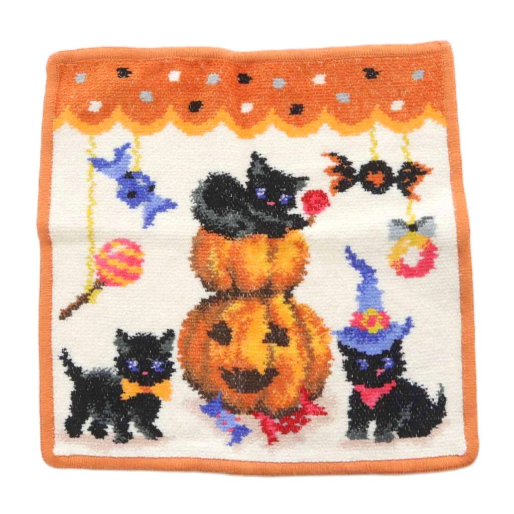 【中古】フェイラー FEILER ハロウィン 2023 タオルハンカチ オレンジ アイボリー /SR レディース 【ベクトル 古着】 251105
