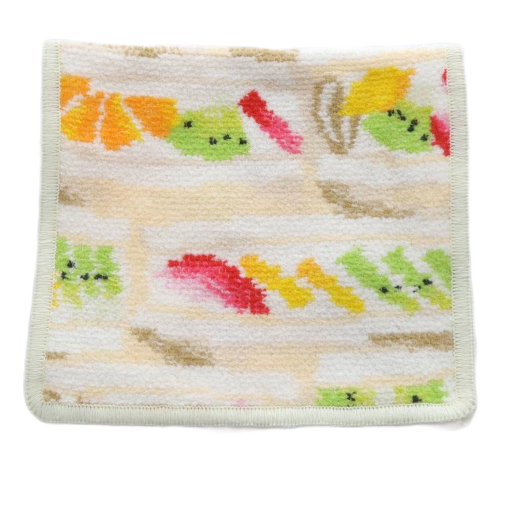 【中古】フェイラー FEILER ラブラリーバイフェイラー フルーツサンド ハンカチポーチ ホワイト ベージュ /YO21 レディース 【ベクトル 古着】 251023