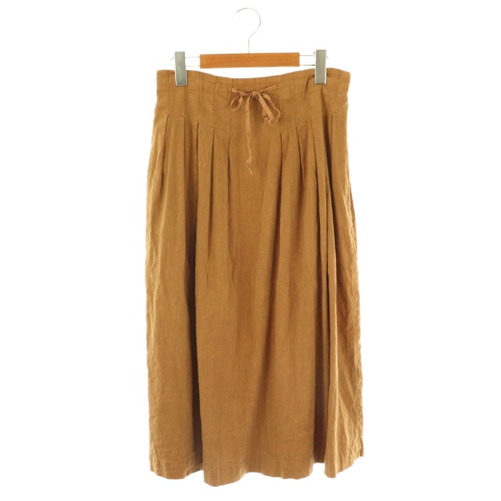 【中古】パドカレ pas de calais リネン混 スカート フレア 34 ベージュ /CX ■OS レディース 【ベクトル 古着】 251020(4)