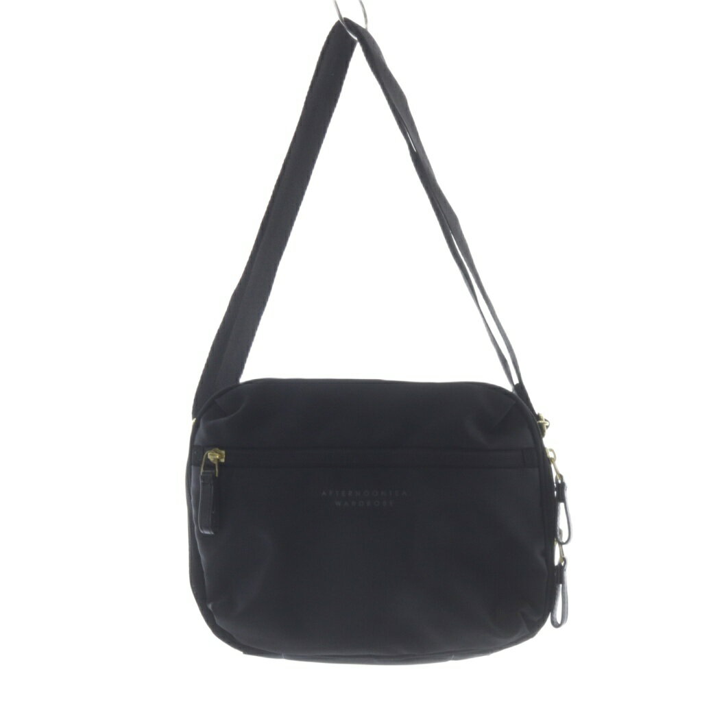 【中古】アフタヌーンティー Afternoon Tea ナイロン ショルダーバッグ ロゴ 黒 ブラック /SR レディース 【ベクトル 古着】 251106