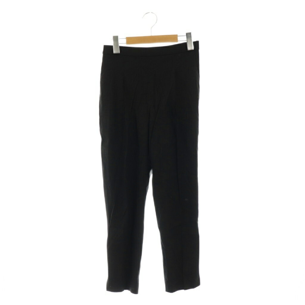【中古】セオリーリュクス theory luxe 24SS Crisp Linen Maddy スリムテーパードパンツ リネン 34 ブラック /DF ■OS レディース 【ベクトル 古着】 251106