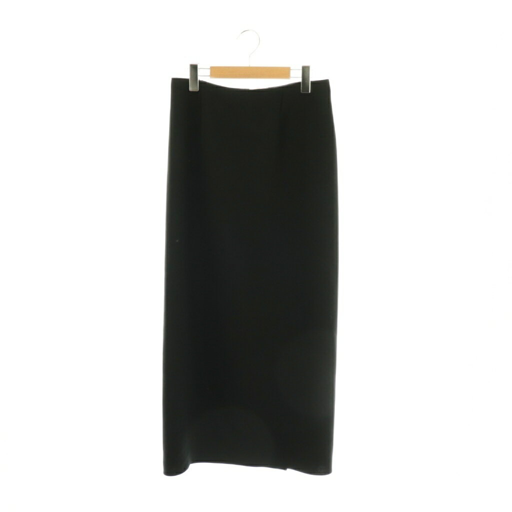 【中古】Lisiere L'Appartement リジェール アパルトモン ストレッチサイドジップバックスリットロングスカート タイトスカート 36 ブラック /ES ■OS ■SH レディース 【ベクトル 古着】 251111(4)