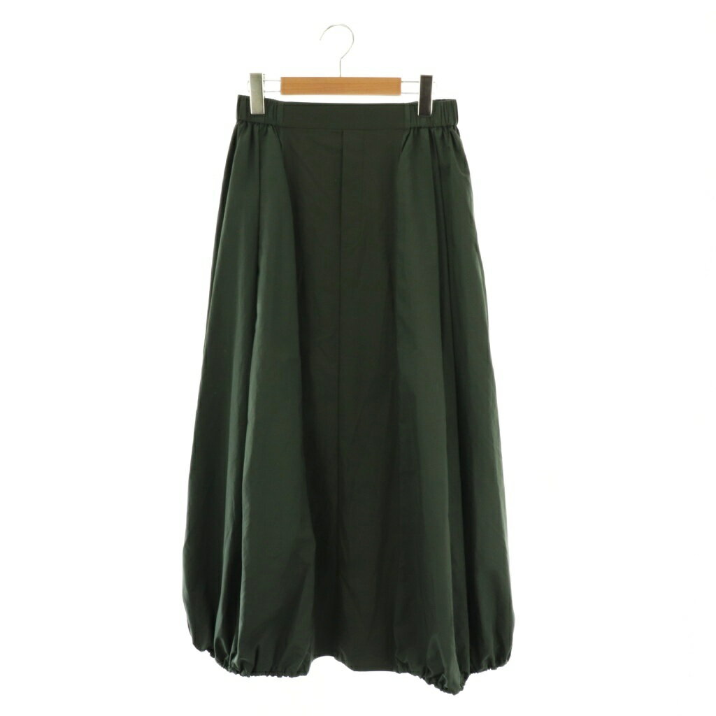 【中古】アドーア ADORE 24AW タフタコンビハイテンションジャージースカート 36 カーキグリーン チャ..