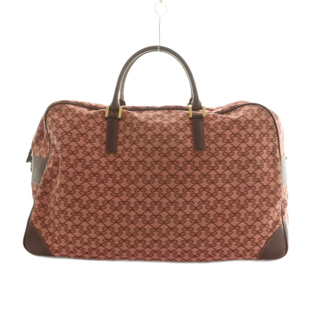 【中古】アニヤハインドマーチ ANYA HINDMARCH ボストンバッグ 総柄 ピンク /MI ■OS レディース 【ベク..