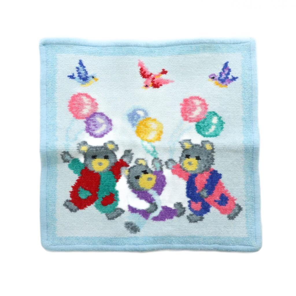 【中古】フェイラー FEILER ハンカチ ハンドタオル マルチカラー 水色 赤 レッド ピンク くま クマ 風船 /RI ■OS レディース 【ベクトル 古着】 251114