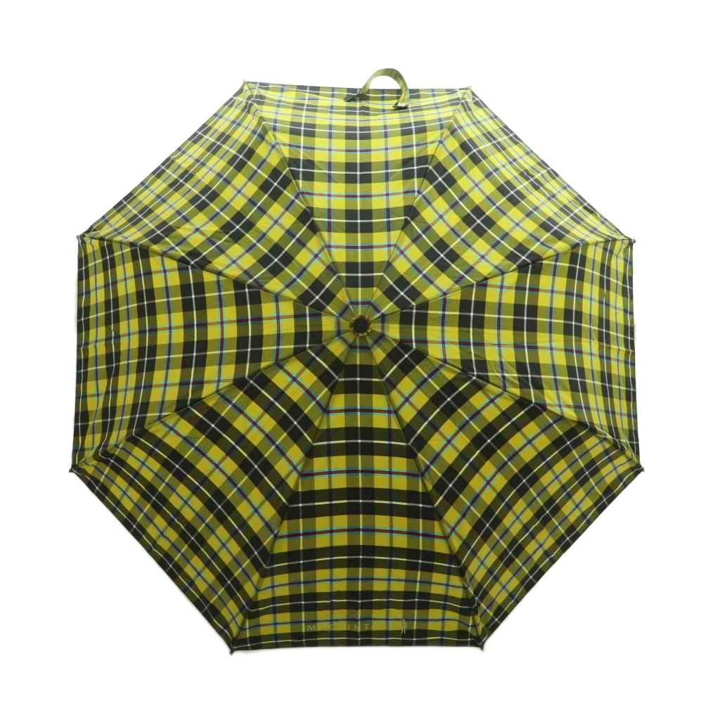 【中古】マッキントッシュ MACKINTOSH AYR 自動開閉 折りたたみ傘 雨傘 チェック柄 アンブレラ 黄色 /MI ■OS ■SH ユニセックス メンズ レディース 【ベクトル 古着】 251119