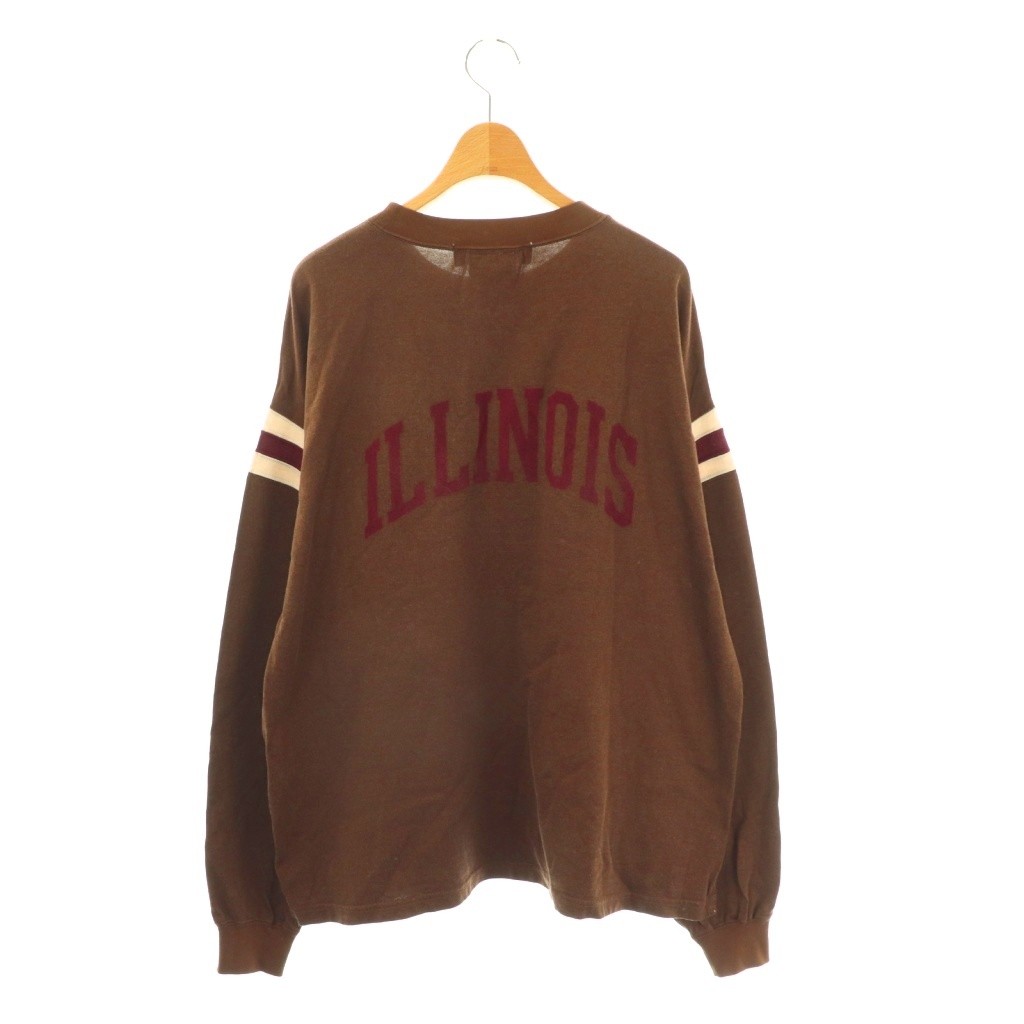 【中古】レミレリーフ REMI RELIEF 25AW FOOTBALL LONG SLEEVE T-SHIRTS Tシャツ カットソー 長袖 コットン M 茶 /NR ■OS レディース 【ベクトル 古着】 251125 2