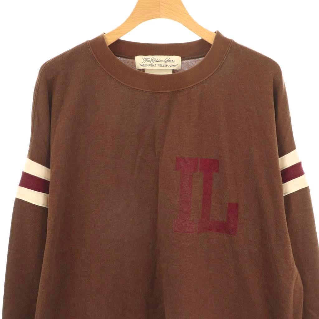 【中古】レミレリーフ REMI RELIEF 25AW FOOTBALL LONG SLEEVE T-SHIRTS Tシャツ カットソー 長袖 コットン M 茶 /NR ■OS レディース 【ベクトル 古着】 251125 3