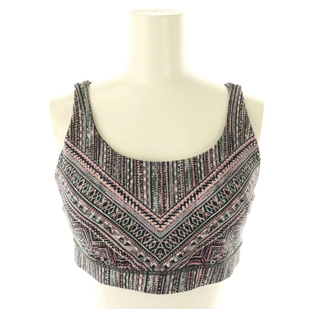 【中古】ルルレモン lululemon 総柄 トップス タンクトップ ヨガウェア ピンク マルチカラー /ES ■OS レディース 【ベクトル 古着】 251202