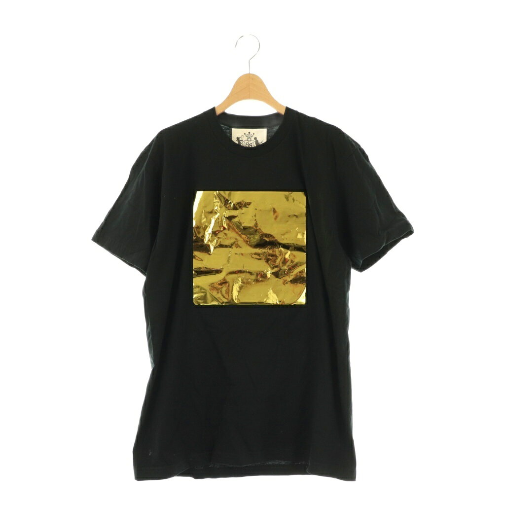 スタースタイリング Starstyling BIG SQUARE T-SHIRT Tシャツ カットソー 半袖 L ブラック ゴールド色 /DF ■OS ■SH メンズ  251128