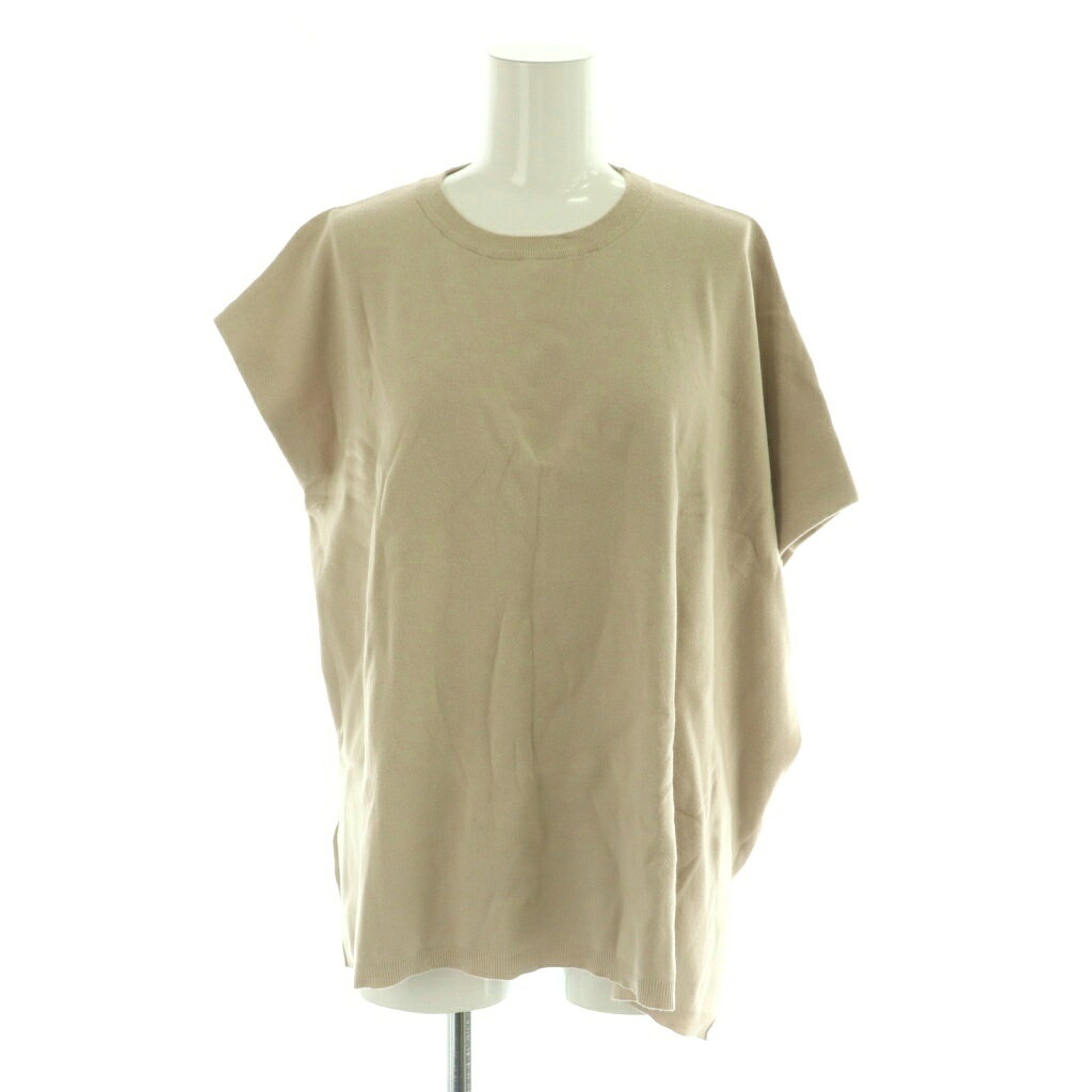 Rakuten - 【中古】リムアーク rim.ark Asymmetry knit tops ニット カットソー アシンメトリー FREE ベージュ /MI ■OS レディース 【ベクトル 古着】 251224