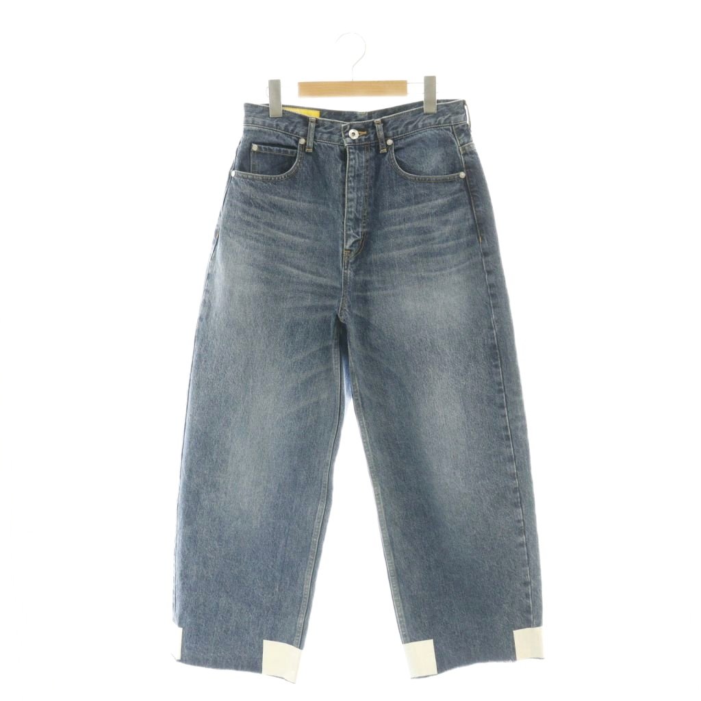 【中古】ダブルスタンダードクロージング ダブスタ DOUBLE STANDARD CLOTHING 23AW エナメルドッキング デニムパンツ ジーンズ 38 ブルー /DF ■OS レディース 【ベクトル 古着】 251226