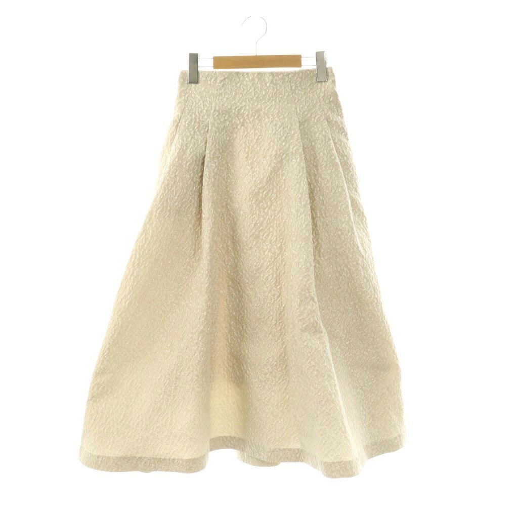 【中古】ミラオーウェン Mila Owen 23AW タックデザインジャガードフレアスカート ロング 0 ベージュ /NR ■OS レディース 【ベクトル 古着】 260114 vectorpremium-18821021 ブランド古着ベクトルプレミアム店 パッケージ画像