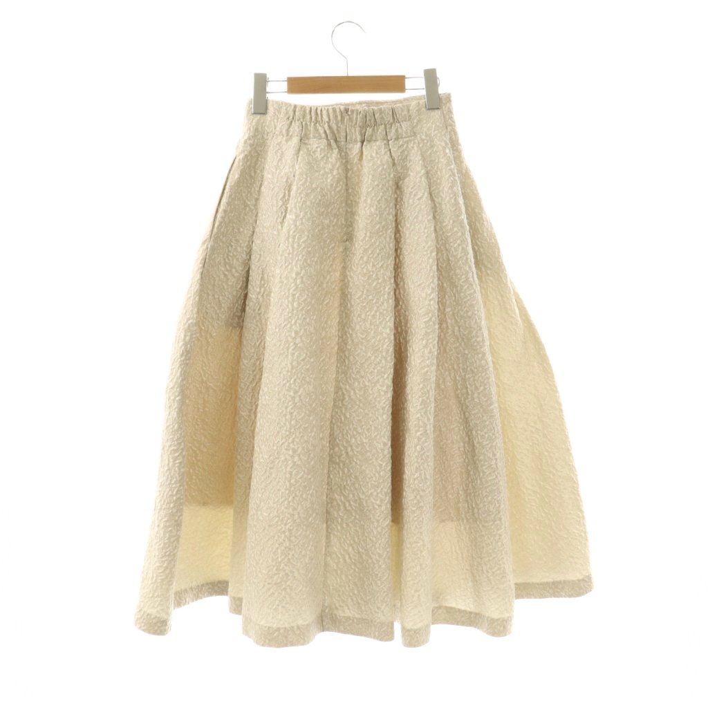 【中古】ミラオーウェン Mila Owen 23AW タックデザインジャガードフレアスカート ロング 0 ベージュ /NR ■OS レディース 【ベクトル 古着】 260114 vectorpremium-18821021 ブランド古着ベクトルプレミアム店 サンプル画像2