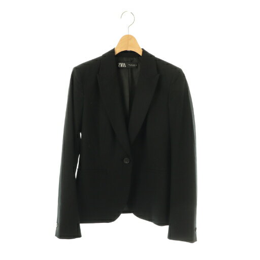 樂天商城 - 【中古】ザラ ZARA テーラードジャケット シングル US4 ブラック /HK ■OS レディース 【ベクトル 古着】 260113