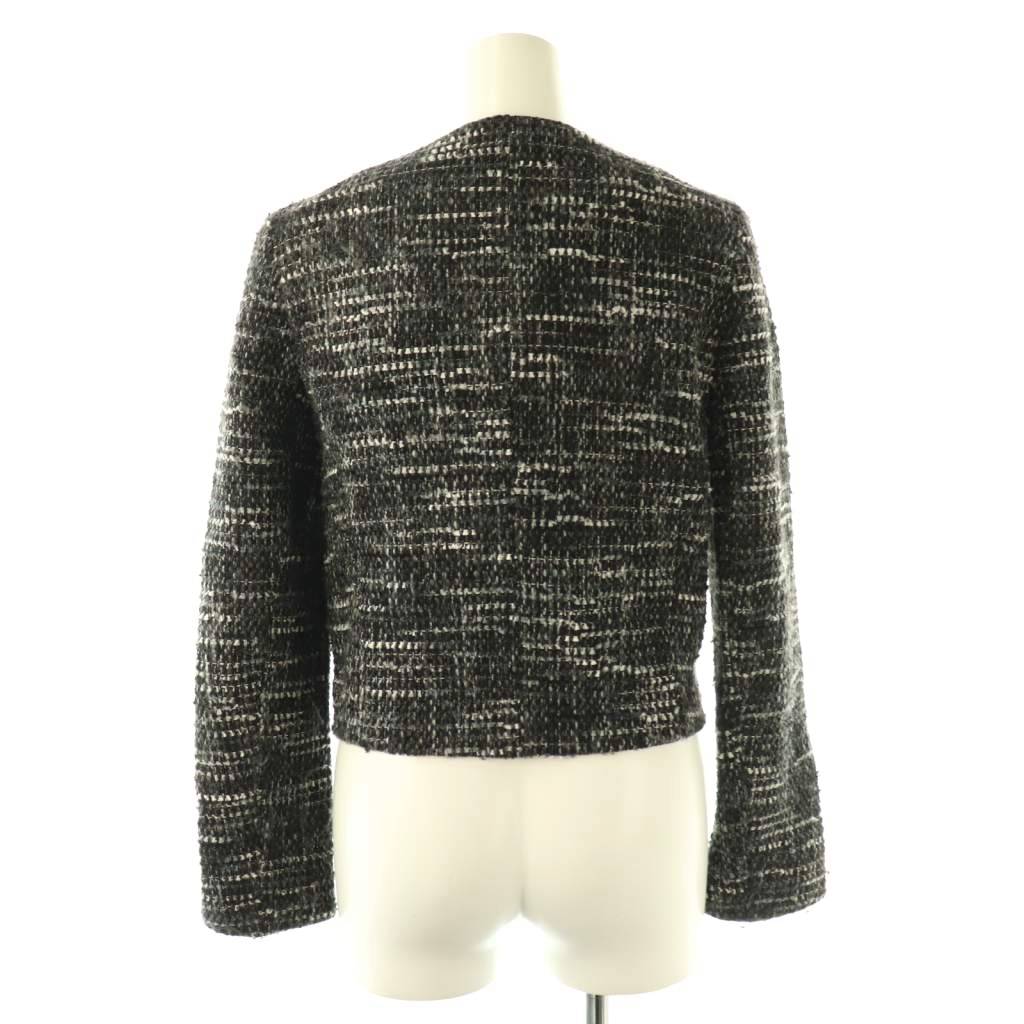 【中古】ゾー ジョーダン Zoe Jordan セットアップ ジャケット ノーカラー スカート 台形 ミニ US4 ブラック /HK ■OS ■FR レディース 【ベクトル 古着】 260115