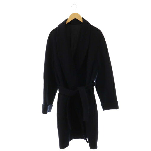 グラフペーパー Graphpaper Wool cashmere Mongolian Coat コート アウター ロング カシミヤ混 1 ネイビー /DO ■OS メンズ  260120