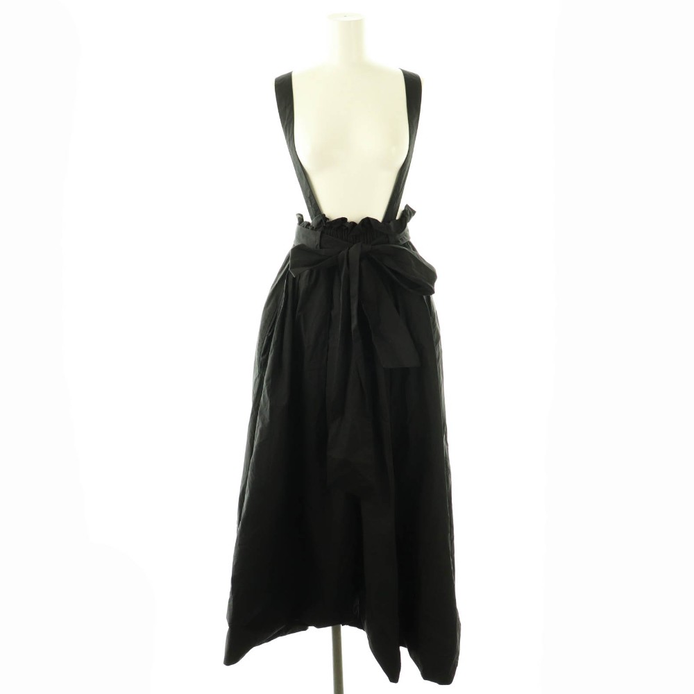 【中古】ダブルスタンダードクロージング ダブスタ DOUBLE STANDARD CLOTHING コットンタイプライター スカート ロング ギャザー ブラック /HK ■OS レディース 【ベクトル 古着】 260126