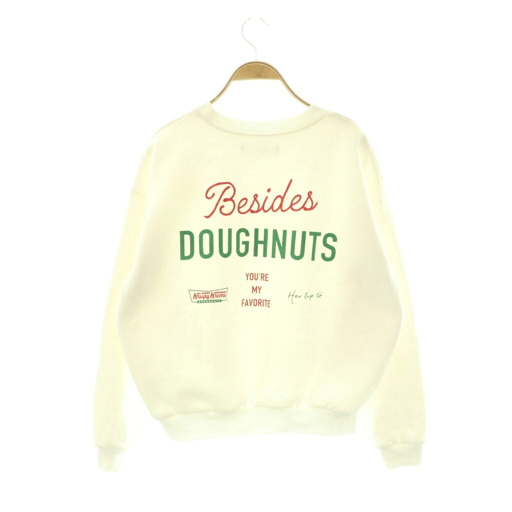 【中古】ハーリップトゥ Her lip to × クリスピークリームドーナツ 25SS スウェット トレーナー プルオーバー M ホワイト /DF ■OS レディース 【ベクトル 古着】 260129