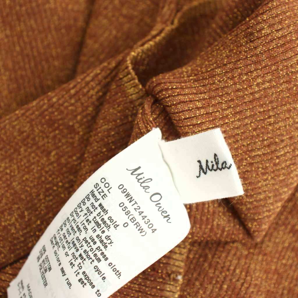【中古】ミラオーウェン Mila Owen 24AW シアーラメクルーネックニットプルオーバー カットソー 0 ブラウン /CX ■OS レディース 【ベクトル 古着】 260130 vectorpremium-18866131 ブランド古着ベクトルプレミアム店 サンプル画像3