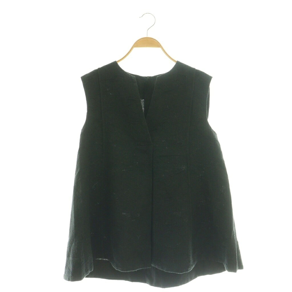 【中古】エブール ebure 25SS コットンフラワージャガード ブラウス プルオーバー 38 ブラック /CX ■OS ■SH レディース 【ベクトル 古..