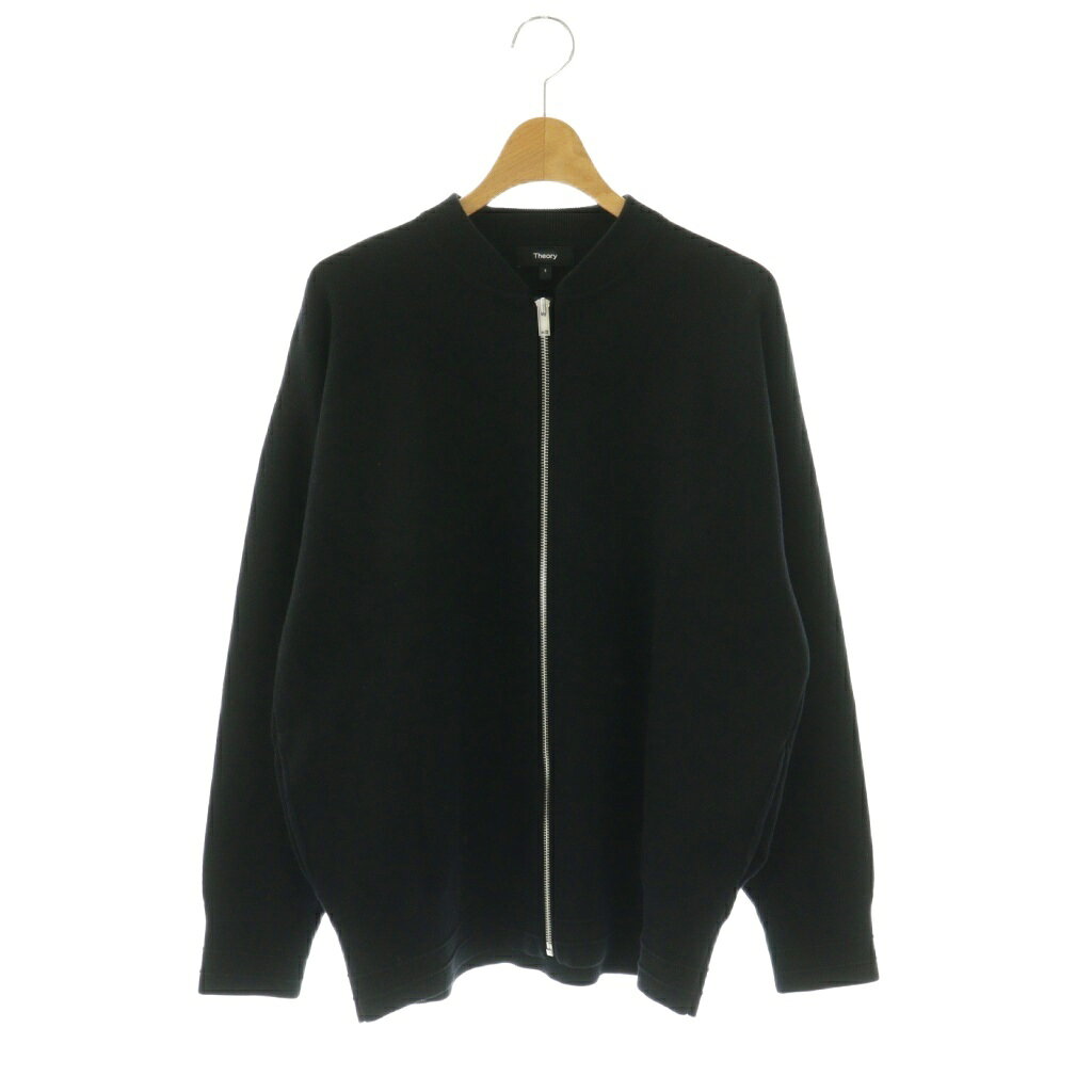 Rakuten - 【中古】セオリー Theory COTTON WOOL MIDI BOMBER JKT ジャケット ニット ジップアップ S 黒 /NR ■OS レディース 【ベクトル 古着】 260206