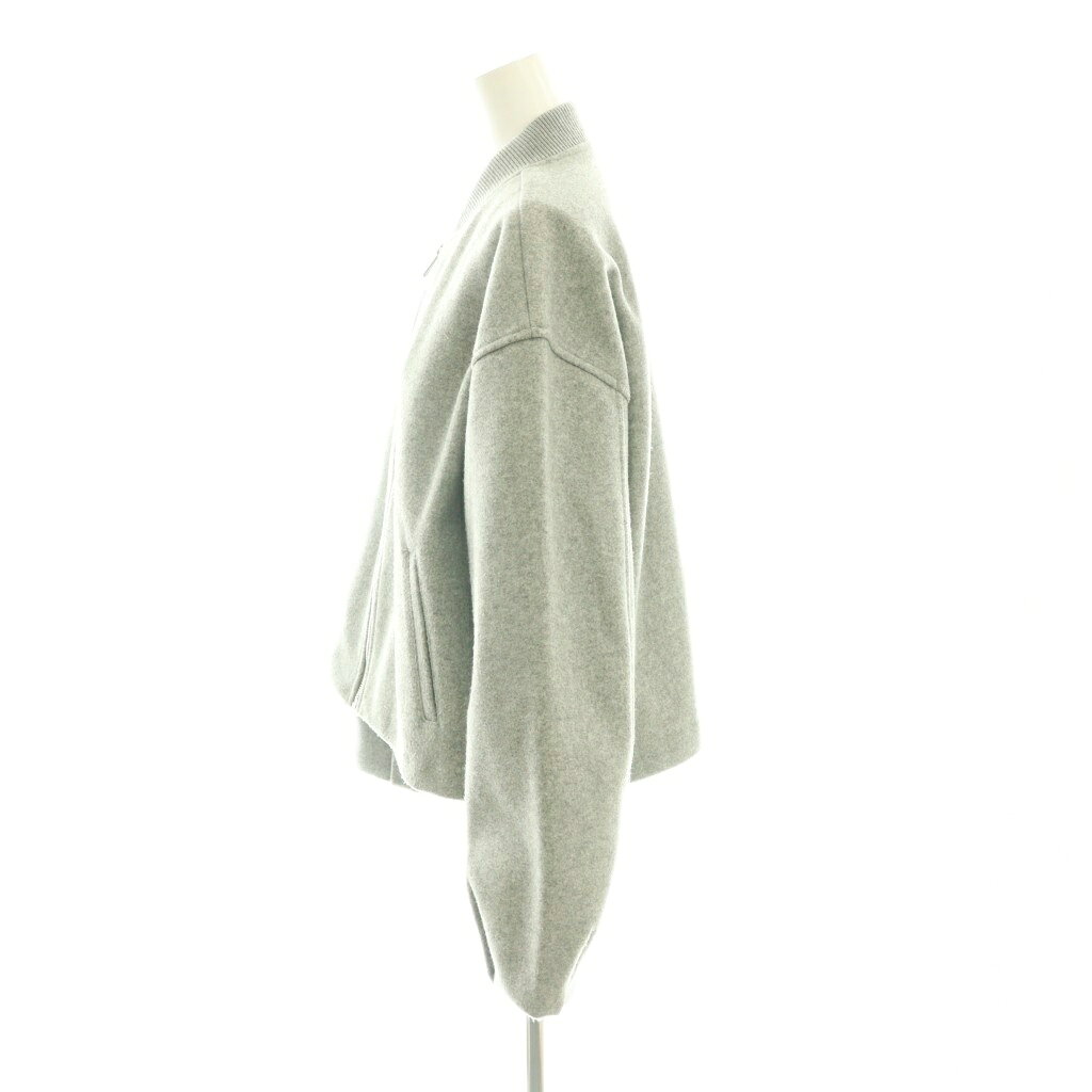 【中古】ザラ ZARA フリース ブルゾン ジャケット S 灰色 グレー 無地 リブ襟 長袖 /AG ■OS レディース 【ベクトル 古着】 260213
