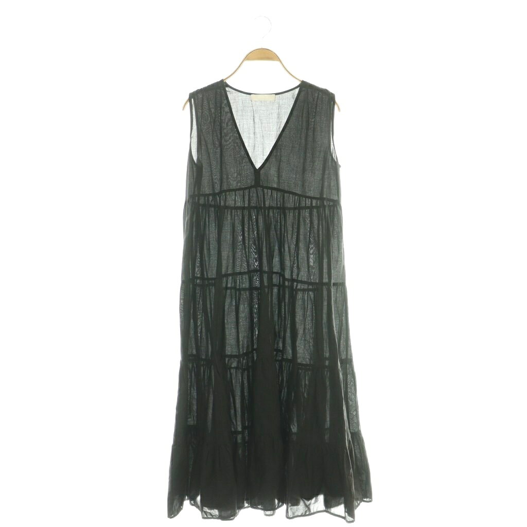 マーレット Merlette CHELSEA ノースリーブ ティアードワンピース ロング XS ブラック /DF ■OS レディース  260213