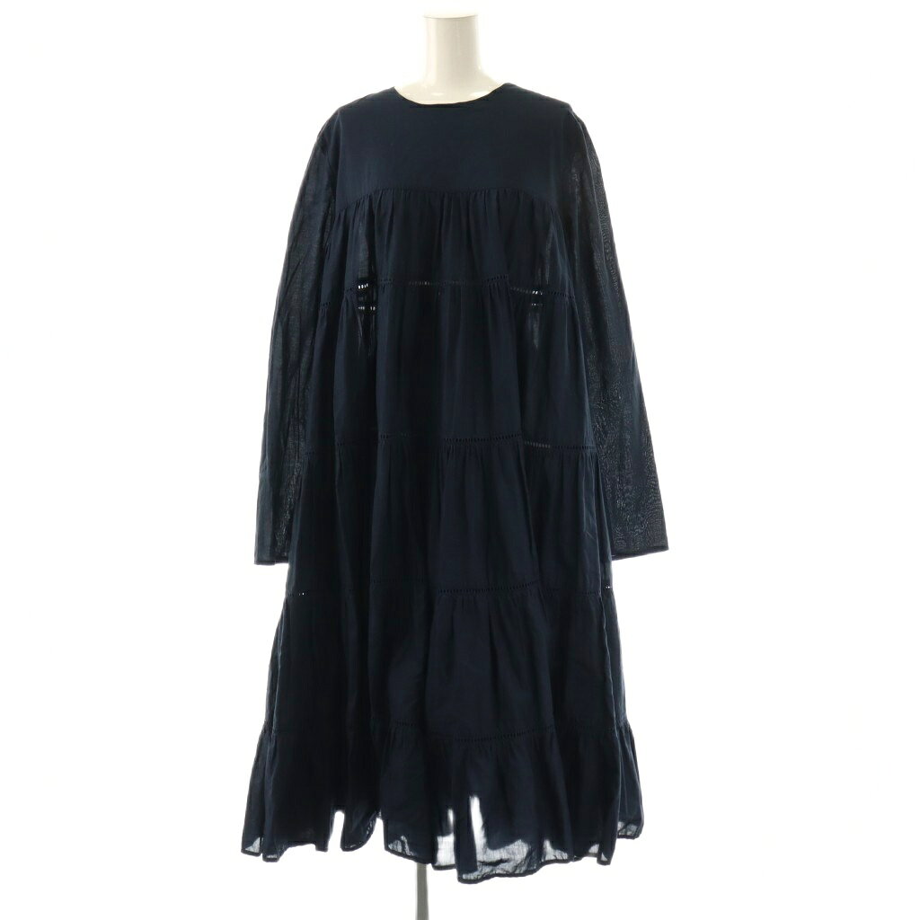 マーレット Merlette ESSAOUIRA 長袖 ティアードワンピース コットン ネイビー 9910300019 /CX ■OS レディース  260212