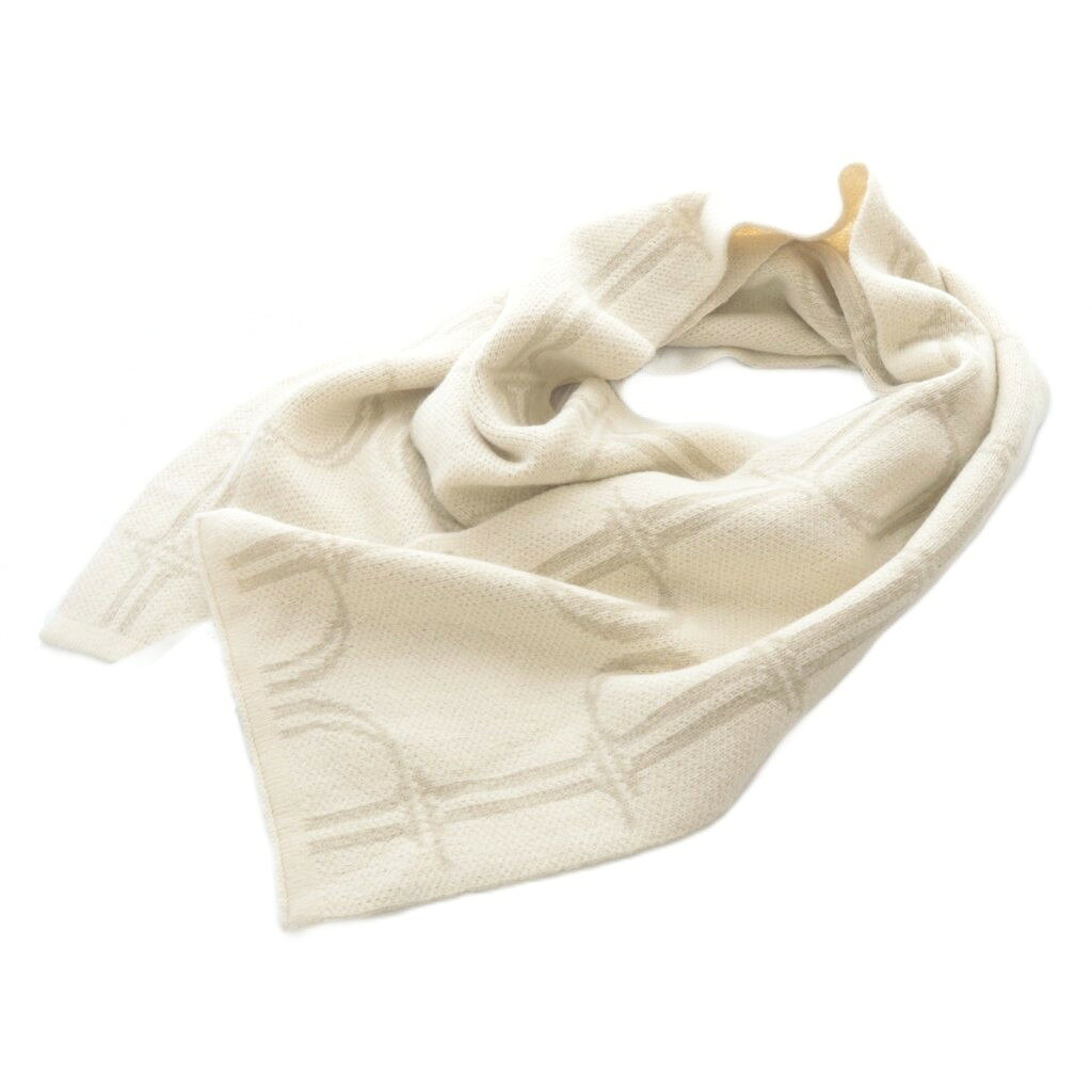 【中古】未使用品 ダーリッチ Darich ウール混 ロゴ マフラー 総柄 F ベージュ /SR レディース 【ベクトル 古着】 260225...