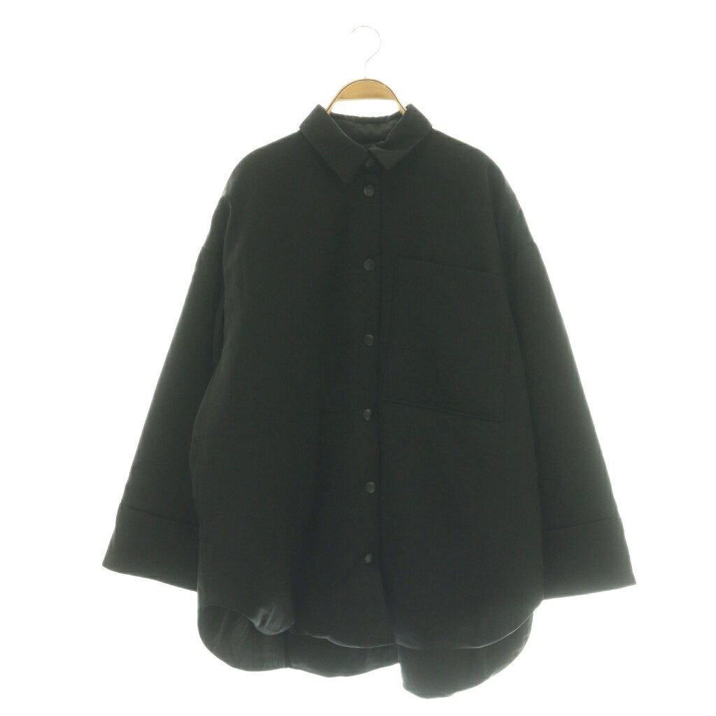 エンフォルド ENFOLD 26SS PADDING BIG SHIRT JACKET ジャケット 中綿 36 ブラック /HK ■OS レディース  260302