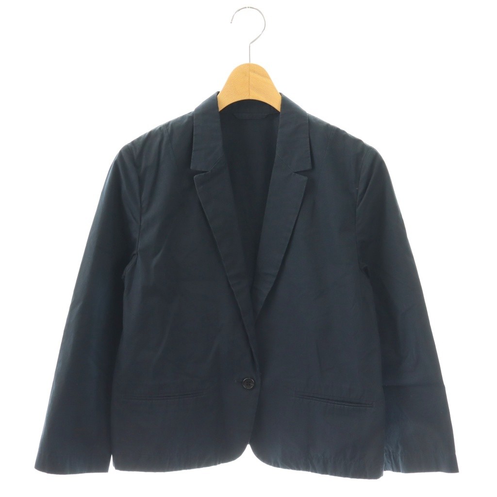 樂天商城 - 【中古】マーガレットハウエル MARGARET HOWELL コットン 1B テーラードジャケット 薄手 1 ネイビー /CX ■OS レディース 【ベクトル 古着】 260303