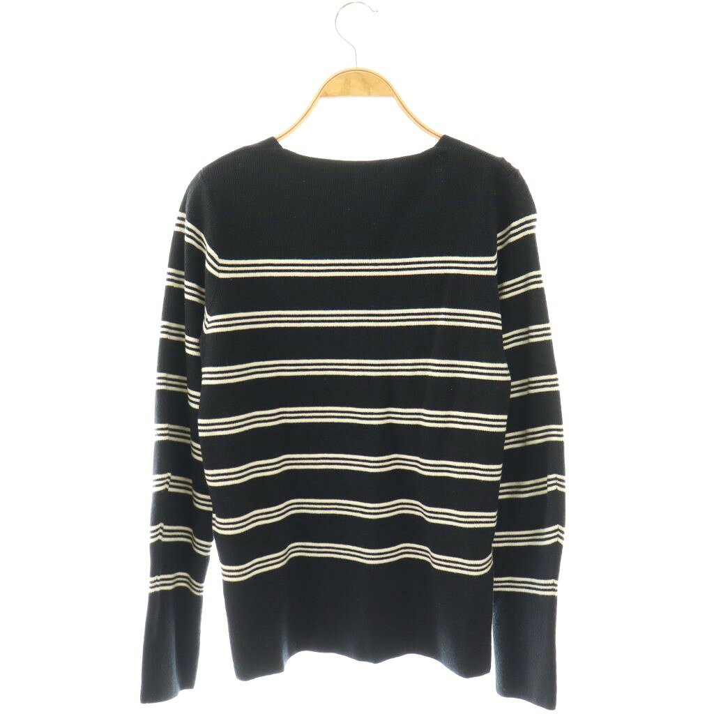 【中古】ミラオーウェン Mila Owen 24AW スクエアネック ボーダー ニット セーター F ブラック /DF ■OS レディース 【ベクトル 古着】 260310 vectorpremium-18943088 ブランド古着ベクトルプレミアム店 サンプル画像2