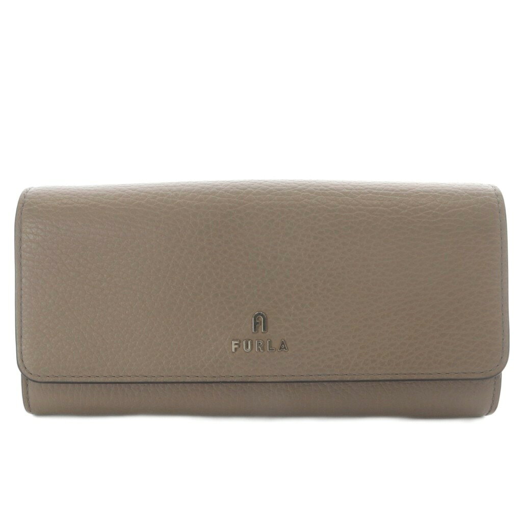 【中古】フルラ FURLA CAMELIA 長財布 二つ折り レザー グレージュ /YO4 レディー...
