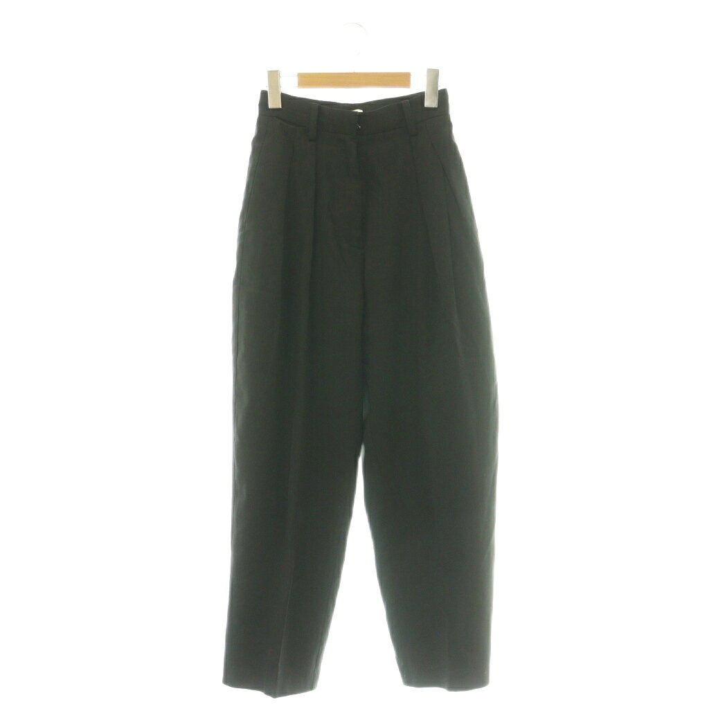 クラネ CLANE 24AW BRIGHT TWILL IN TUCK PANTS パンツ タック テーパード 0 黒 /CX ■OS ■SH レディース  260306