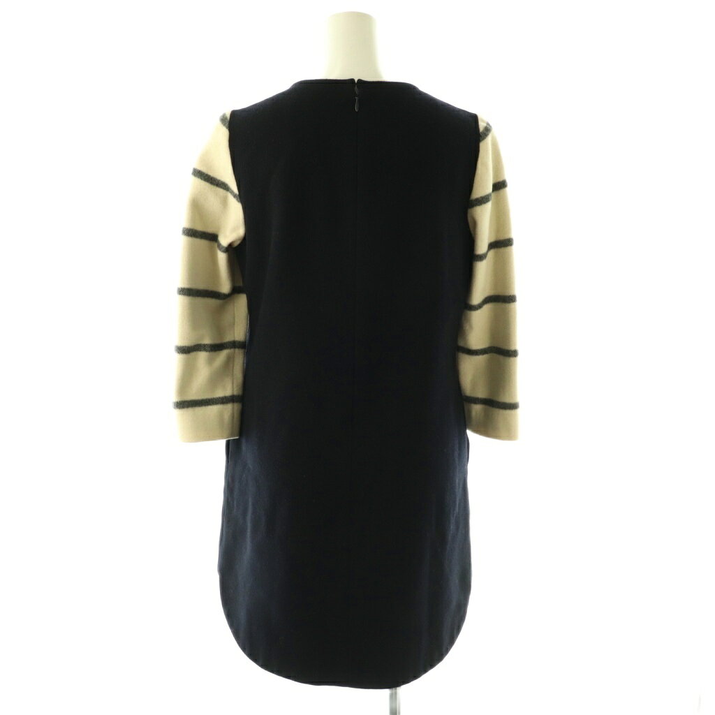 【中古】ボーダーズアットバルコニー BORDERS at BALCONY ウールカシミヤ ワンピー...