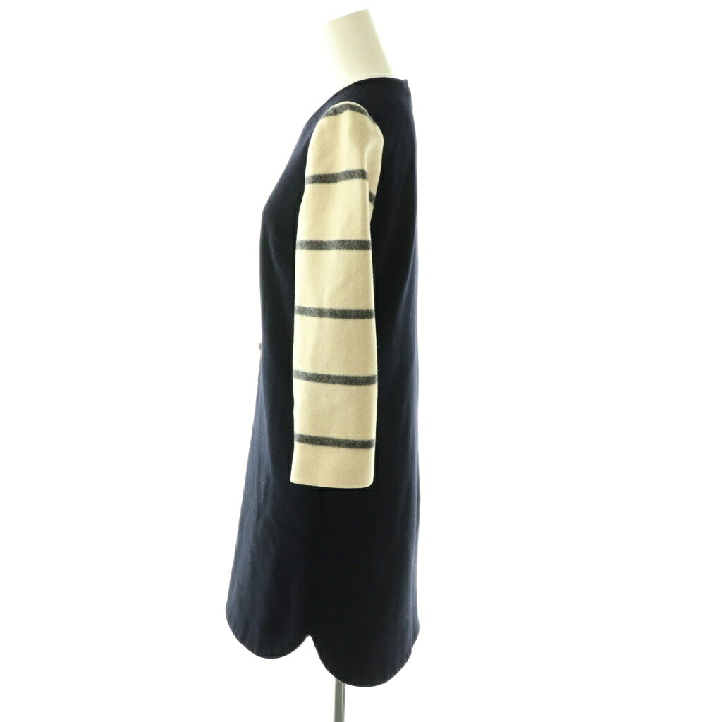 【中古】ボーダーズアットバルコニー BORDERS at BALCONY ウールカシミヤ ワンピー...