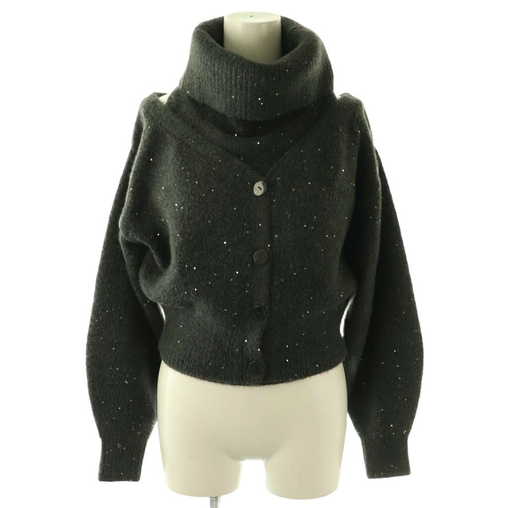 Ensembles - 【中古】スナイデル SNIDEL アンサンブル スパンコールニット カーディガン セーター タートル F グレー /CX ■OS レディース 【ベクトル 古着】 260312
