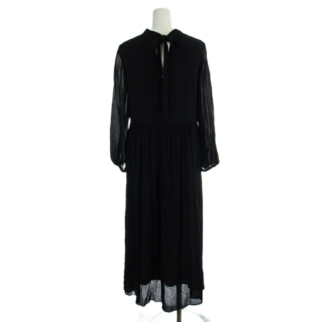 【中古】ミラオーウェン Mila Owen ハイネックサイドギャザーワンピース 0 黒 ブラック 長袖 ロング丈 /AB ■OS レディース 【ベクトル 古着】 260325 vectorpremium-18982745 ブランド古着ベクトルプレミアム店 サンプル画像3