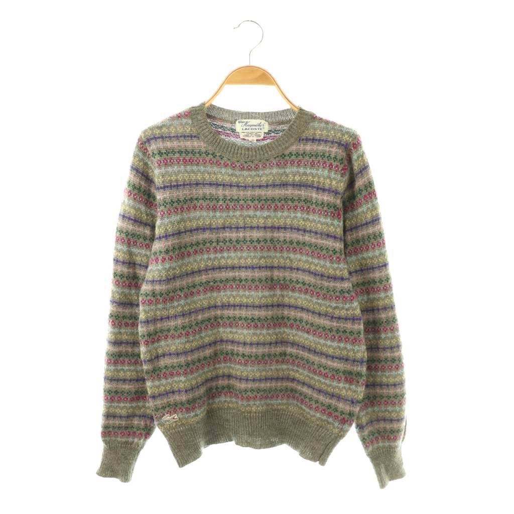 ラコステ LACOSTE haymaker 70sニット セーター 長袖 40 マルチカラー /DO ■OS レディース  260403
