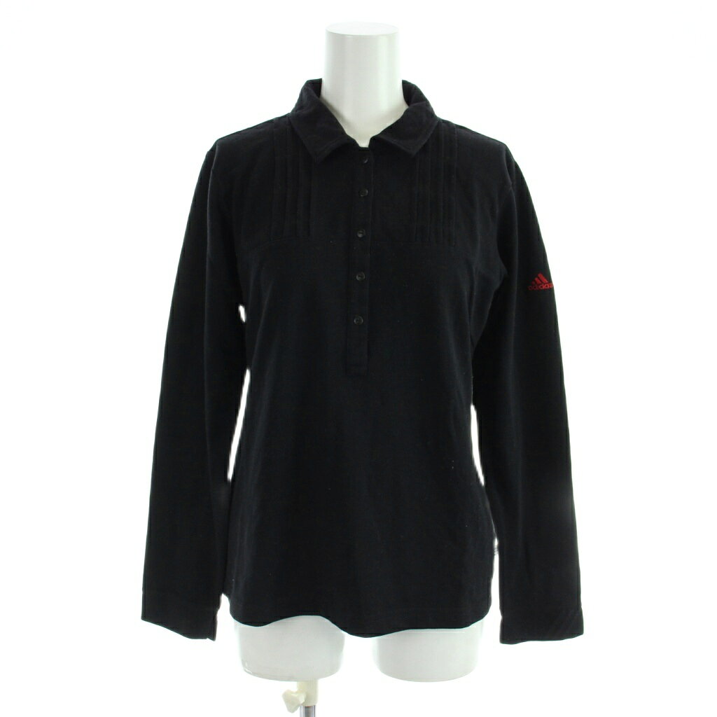 【中古】アディダス adidas 長袖 ポロシャツ L 黒 ブラック プリーツ装飾 /AB ■OS レディース 【ベクトル 古着】 260327ブランドアディダス adidas表記サイズL実寸サイズ肩幅：約36.5cm　身幅：約44.5cm　着丈：約57cm　袖丈：約57.5cm　　素材ポリエステル、綿色黒 ブラック 状態全体的に若干の使用感がございますが、その他に目立ったダメージはなく、問題なくご使用いただける商品です。 ※あくまでも中古品ですので掲載写真や記載内容をご確認いただき、ご理解の上ご購入ください。付属品替えボタン備考テーラーメイド ゴルフ株式会社商品のお問い合わせの回答を休止しております。＊各商品ページの商品詳細等をご確認の上ご購入ください。【中古】アディダス adidas 長袖 ポロシャツ L 黒 ブラック プリーツ装飾 /AB ■OS レディース 【ベクトル 古着】 260327状態ランク　”AB”詳細については、下記および「状態ランクについて」ページをご覧ください。未使用・新品の商品ほぼ新品同様の商品使用感が少なく、かなり状態の良い商品使用感はあるが、傷や汚れの少ない商品使用感の他、傷や汚れが見られる商品かなり大きな傷みがある難あり商品※S〜CランクはUSED品となりますので、使用感をご理解の上でご入札下さい。状態ランクについてinformationブランドアディダス adidas表記サイズL実寸サイズ肩幅：約36.5cm　身幅：約44.5cm　着丈：約57cm　袖丈：約57.5cm　　素材ポリエステル、綿色黒 ブラック 状態全体的に若干の使用感がございますが、その他に目立ったダメージはなく、問題なくご使用いただける商品です。 ※あくまでも中古品ですので掲載写真や記載内容をご確認いただき、ご理解の上ご購入ください。付属品替えボタン備考テーラーメイド ゴルフ株式会社商品のお問い合わせの回答を休止しております。＊各商品ページの商品詳細等をご確認の上ご購入ください。本商品は一点物です他サイトや店舗にて販売している商品です。多少のお時間差にて欠品になることもございます。予めご了承頂ますようお願い致します。ベクトル・サイズガイドはこちらこの商品と同じブランドの商品を見る